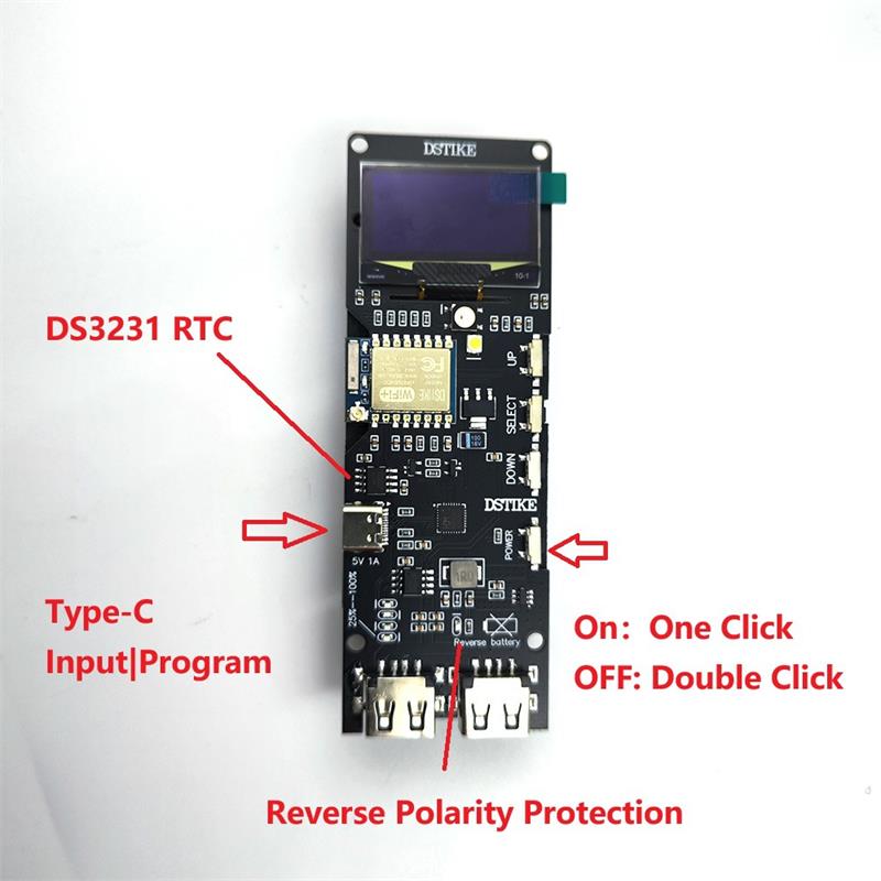 DSTIKE Deauther PowerBank KIT (Not Include Battery) ESP8266 Charging Electric Treasure Kit Development Board