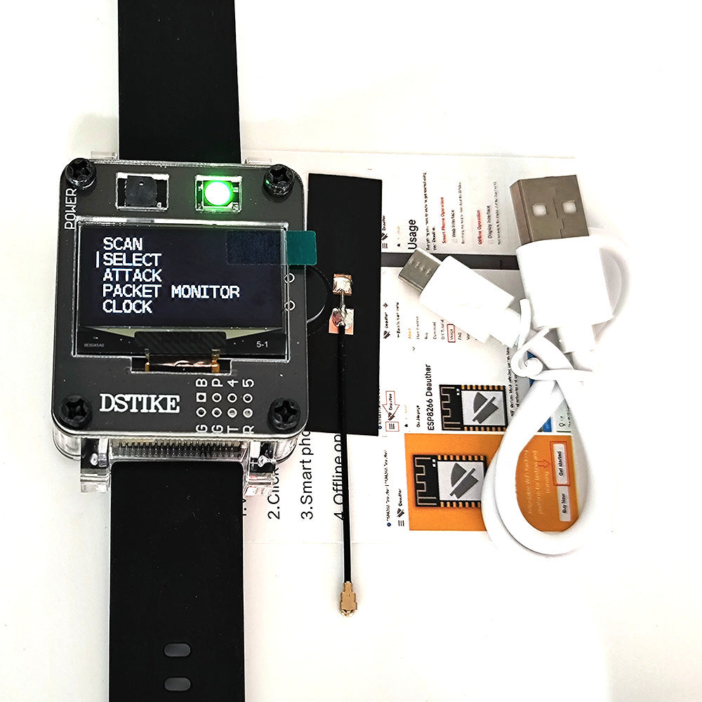WiFi Deauther OLED V8 KIT Integrated 18650 Charging System OLED Display test to WiFi Networks Only Support 2.4GHz